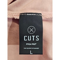Cuts Curve-Hem T-Shirt Mens Large Pink Solid Pyca Pro Short Sleeve Tee athletic