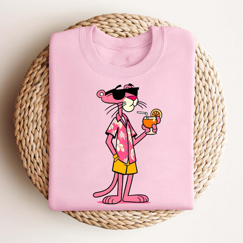 Pink Panther Pink Lover Gift Retro Cartoon Shirt All Size S-5XL UM393
