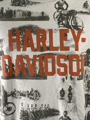 Harley Davidson T-Shirt Old Fashion Motorcycles Print Mens Large HD Harley Shirt