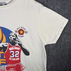 Vintage Cross Colors Shirt Mens Small White 90s Black Culture USA Magic Johnson