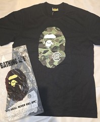 A Bathing Ape Ape Head Logo Graphic Cotton Shirt Mens Medium