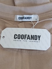 COOFANDY Men’s Size S Small Khaki Short Sleeved Tee