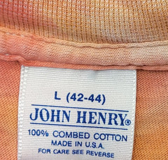 John Henry Mens Tie Dye T-Shirt Size L (42-44) Combed Cotton USA Made