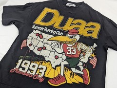 Duaa Summer Running Shirt Black Y2K Rhinestone Box Fit Mens Size Small Run Club
