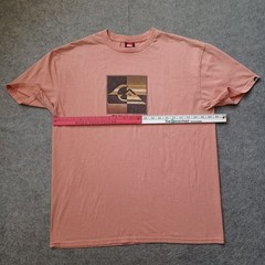 Quiksilver T Shirt Mens Large Peach Graphic Logo Short Sleeve Early 2000s