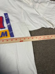 1980s Budweiser Bud Ski Team Long Sleeve Tshirt White Multi Color Logo Size L