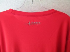 Mens HABIT Red Goji Berry 2XL Crew Neck Long Sleeve T Shirt Pullover Activewear