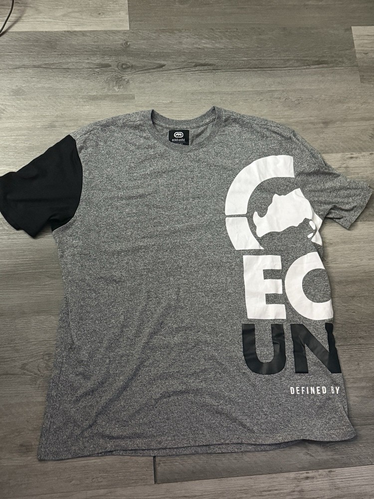 Ecko Unltd. Men’s T-Shirt 2XL Gray White Rhino Pattern