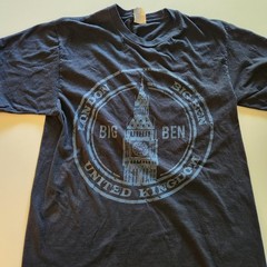 London Big Ben T-Shirt United Kingdom England UK Landmark Big Ben Blue Medium