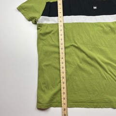 Weekend Offender T Shirt Mens Large Green Chest Stripe Logo Casual Crew Neck