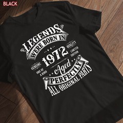 51st Birthday Tee Vintage Legends Born In 1972 51 Years Old Gift T-Shirt