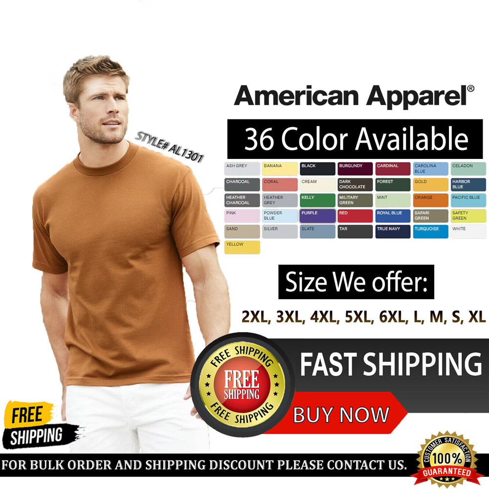 American Apparel AL1301 Unisex Heavyweight Cotton T-Shirt