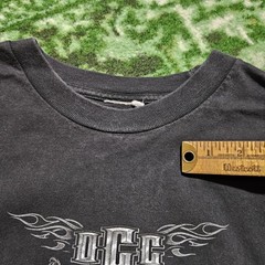 Vintage Orange County Choppers Shirt XL Motorcycle Flames Biker Grunge 21×28 In