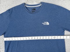 The North Face Shirt Mens Large Blue Crew Neck Long Sleeve Logo Graphic Tee