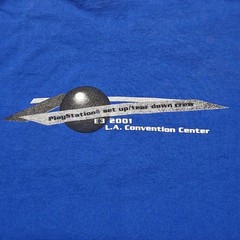 🔥 RARE 3-Sided NOS SCEA EMPLOYEE EXCLUSIVE E3 PLAYSTATION Promo BOOTH SHIRT 🔥