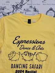 Gildan Custom Ink Expressions Dance Arts Dancing Safari 2024 Recital T-Shirt S