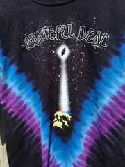 Grateful Dead Spotlight Star Shine Skull T-Shirt M-2XL Tie Dye Night Sky 2 Sided