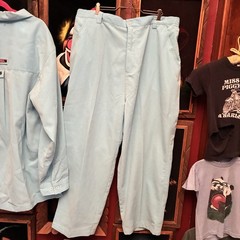 Vintage Veezo Streetwear Hip Hop Y2K Baby Blue Baggy Shirt & Pants Outfit SZ XL