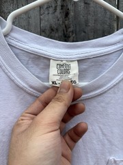 Comfort Colors Men’s XL White Graphic Print Pocket Tee Old Row “Vodka Soda”