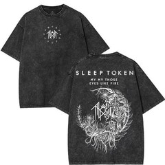 Sleep Token Flowers Heavy Metal Gothic Y2K Oversized Music graphic tees Acid Was
