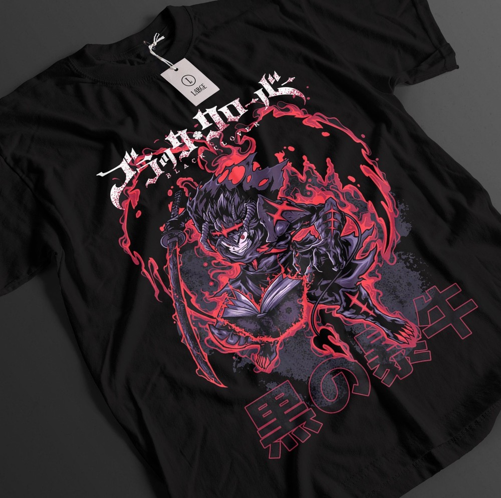 Black Clover Shirt Asta Tshirt Yuno T-Shirt Noelle Top Yami Luck Anime Demon Tee