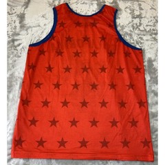 Home Free Tank Top Mens Large Red California Bald Eagle Patriotic Stars 1776
