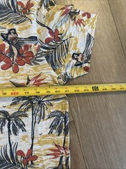 Free Planet T Shirt Mens Large Hula Girl Tiki Tropical Palm Tree Allover Print