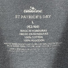 St. Patrick’s Day T Shirt Size L Large Black Cat Unicorn Short Sleeve Irish Fun