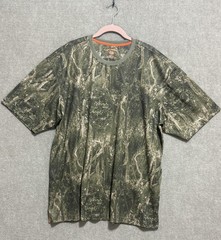 Reel Legends Shirt Mens XL Green Camo Short Sleeve Performance Outdoor Fishing