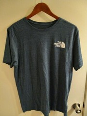 Mens The North Face Graphic Logo Casual Outdoors Large Blue Heather T-Shirt