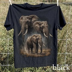 Retro Majestic Elephant Comfort Tee Graphic Wildlife Animal Mens Womens