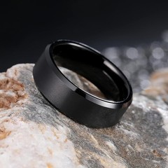 Tungsten Ring 4mm 6mm 8mm Matte Finish Men’s Wedding Finger Ring Gold/Silver/…