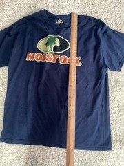 Mossy oak shirt adult extra large 1XL blue short sleeve crewneck outdoor mens **