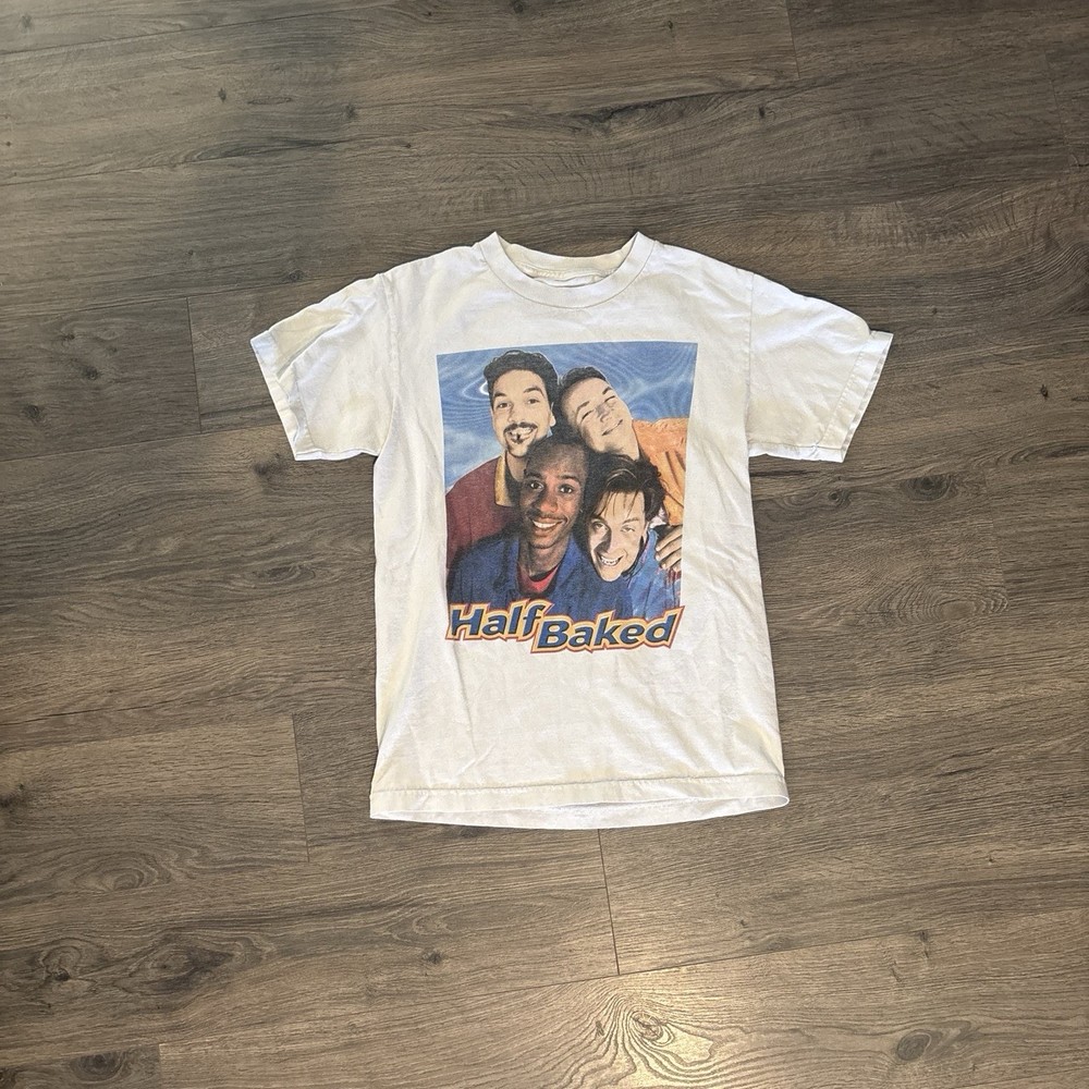 Half Baked Universal Studios Movie Graphic Tee White Crew Neck Size S