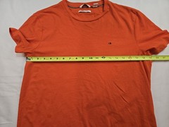 Calvin Klein Liquid Touch Men’s Orange Solid Logo Crew Neck T-Shirt M