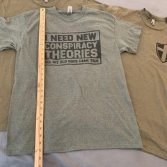Gildan Next Level Shirt Lot Of 3 Mens Medium Green Conspiracy Christian Flag