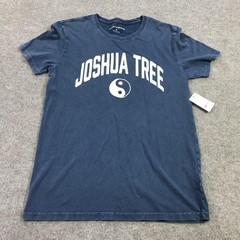 Lucky Brand Shirt Mens Medium Blue Joshua Tree Yin Yang Graphic Tee Tagless