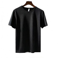 Men’s Ice Silk Half Sleeve Top Polyester Quick Dry Lightweight Regular