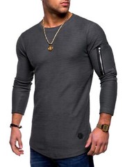 Zonbailon men’s t-shirt solid color crew neck moisture wicking quick dry t-shirt