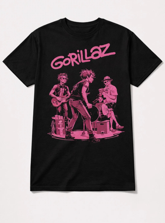 Vintage Virtual Band Graphic Tee Unisex Retro Alt Rock Hip Hop Music Shirt