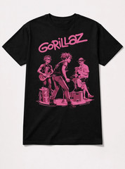 Vintage Virtual Band Graphic Tee Unisex Retro Alt Rock Hip Hop Music Shirt