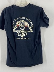 coastal supply company glass til your eyes bleed Black Skeleton T-Shirt Size S