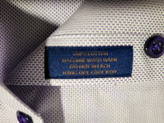 David Donahue Button Shirt Mens Large Trim Fit Light Purple Collared Formal