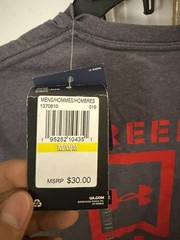 Under Armour 1370810 019 UA Mens Medium Freedom Flag USA Cotton