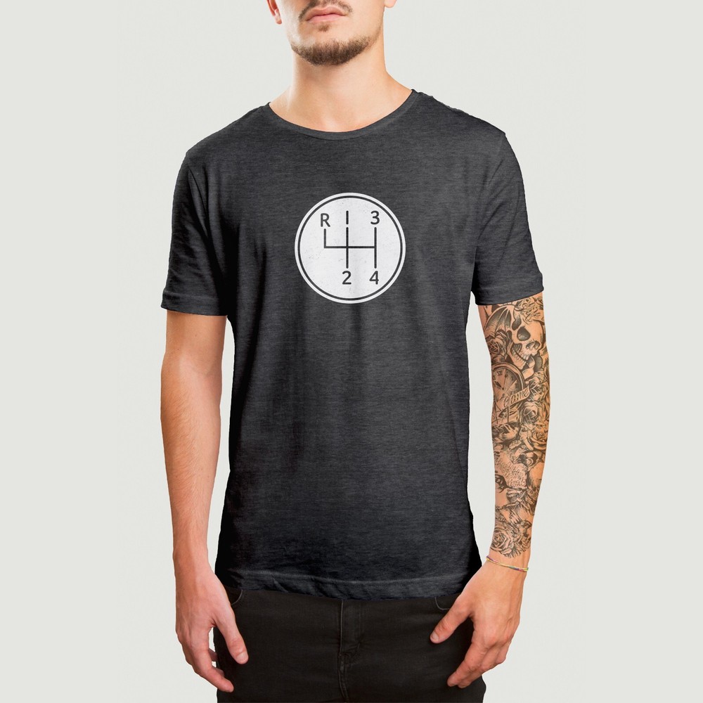 4 Speed Shifter T-Shirt, Automotive Graphic Tee, Stick Shift, Manual, H-Pattern