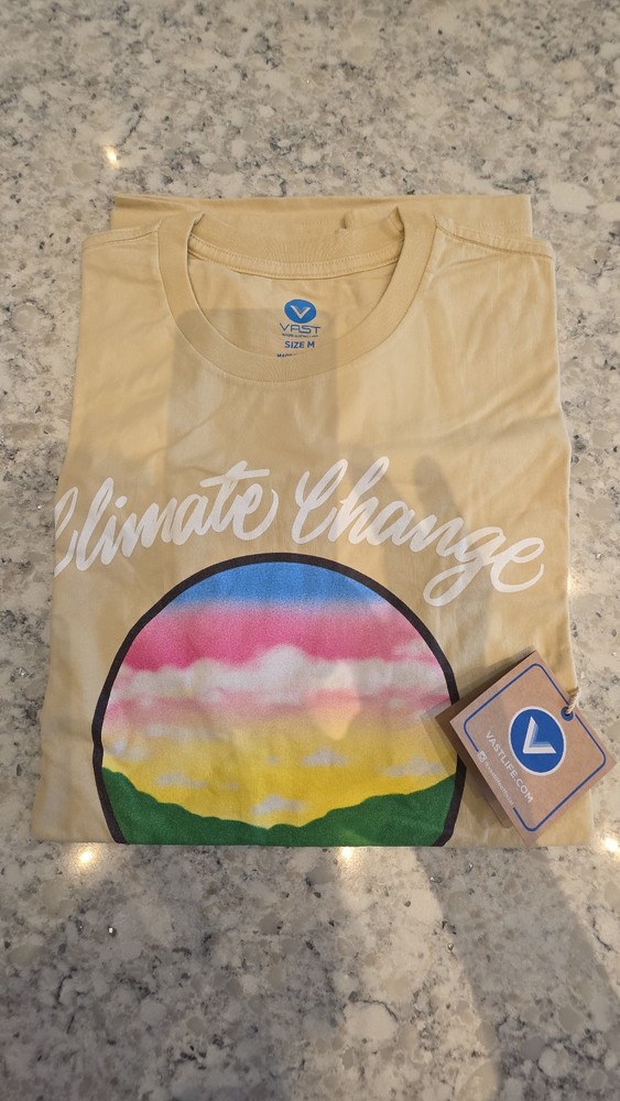 Vast Life – Men’s – Climate Change – 100% Cotton T-Shirt Size: Medium NWT