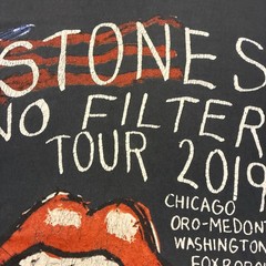 The Rolling Stones Shirt 2019 Concert Black Band Short Sleeve Crew Neck L Rare