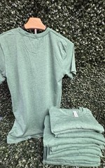 BellaCanvas heather grass green 3301C Sueded Shirt 52% cotton 48% polyester