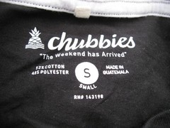 Chubbies short sleeve cotton/polyester blend Par Tee T-shirt men’s size small