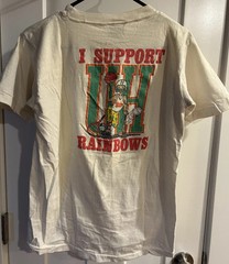 80s University Of Hawaii UH Sports Poly Tees Single Stitch I Support Rainbows 🌈